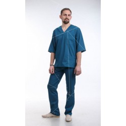 Медицинские брюки сине-зеленые оптом купить в Могилеве